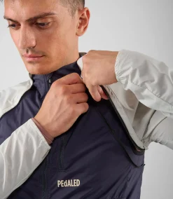 Detachable Sleeve Jacket Dark Navy