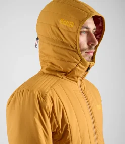 Insulated Hooded Jacket Brown