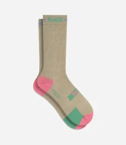 Merino Reflective Socks Beige