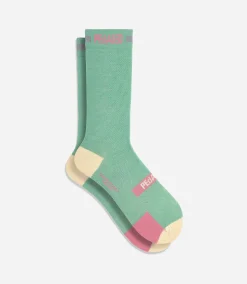 Merino Reflective Socks Light Green