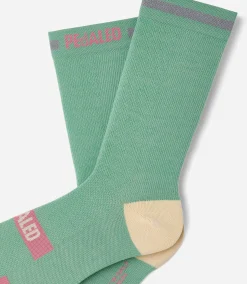 Merino Reflective Socks Light Green