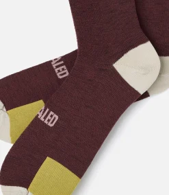 Merino Socks Dark Red