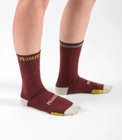 Merino Socks Dark Red