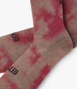 Tie Dye Socks Brick Red