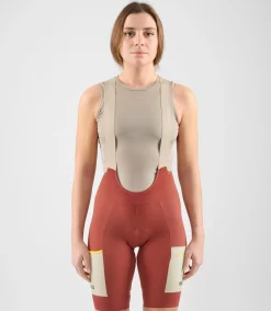 Women's Bib Shorts Dark Red