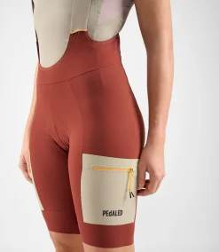 Women's Bib Shorts Dark Red