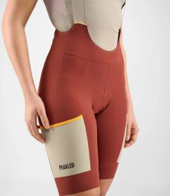 Women's Bib Shorts Dark Red