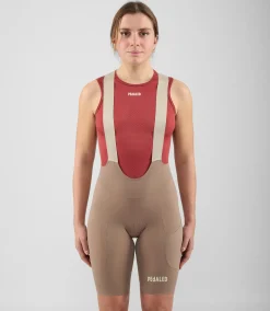 Women's Lightweight Bib Shorts Brown