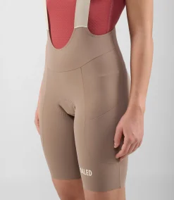 Women's Lightweight Bib Shorts Brown