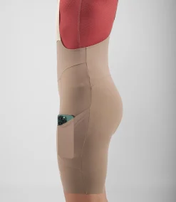 Women's Lightweight Bib Shorts Brown