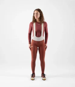 Women's Long Sleeve Base Layer Dark Red