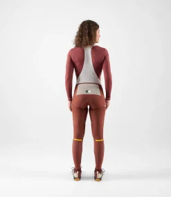 Women's Long Sleeve Base Layer Dark Red