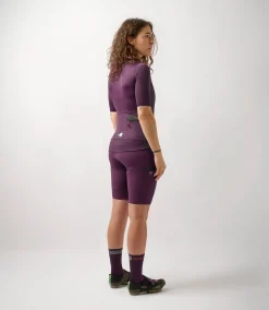 Women's Short Sleeve Cargo Jersey Purple