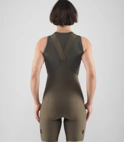Women's Training Bib Shorts Military Green