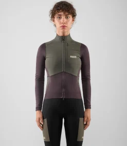 Women's Windblock Merino Jersey Raisin Purple
